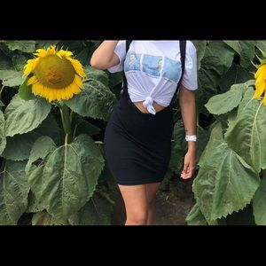 Black overalls skirt